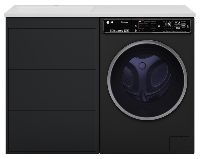 GRAFIT - 60 Тумба напольная 3 ящ. Графит под стиральную машину GRA-01060-013Я - фото 11362