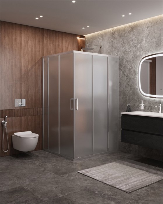 MOLVENO-AH-22-130/120-P-Cr Душевой уголок MOLVENO-AH-22-130/120-P-Cr - фото 122048