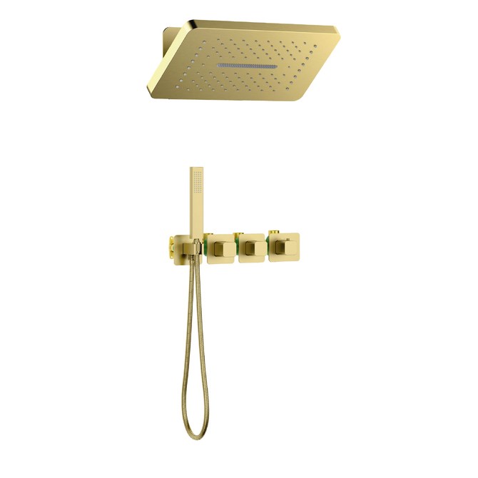 Душевая система встроенная с термостатом Petruma SX-5249/17SM Золото матовое 1759068005 - фото 126693
