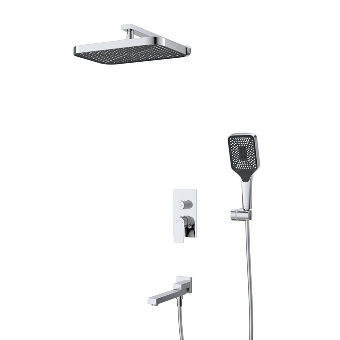 Душевой комплект встраиваемый с изливом BelBagno DUE-VDSET-CRM DUE-VDSET-CRM - фото 127057