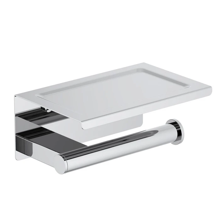 Бумагодержатель с полкой для телефона Timo Luiro хром (18543/00) 18543/00