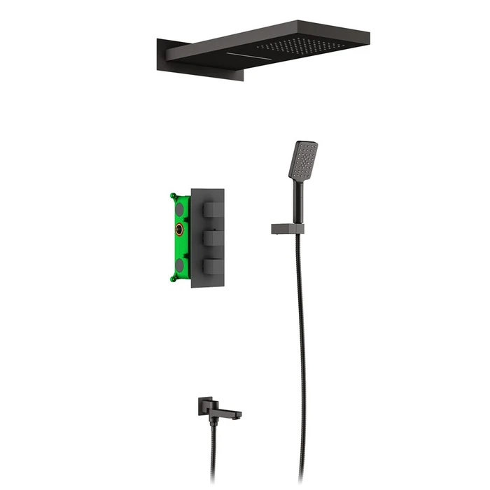 Душевая система встроенная с термостатом Timo Petruma (SX-5079/03SM) черный SX-5079/03SM