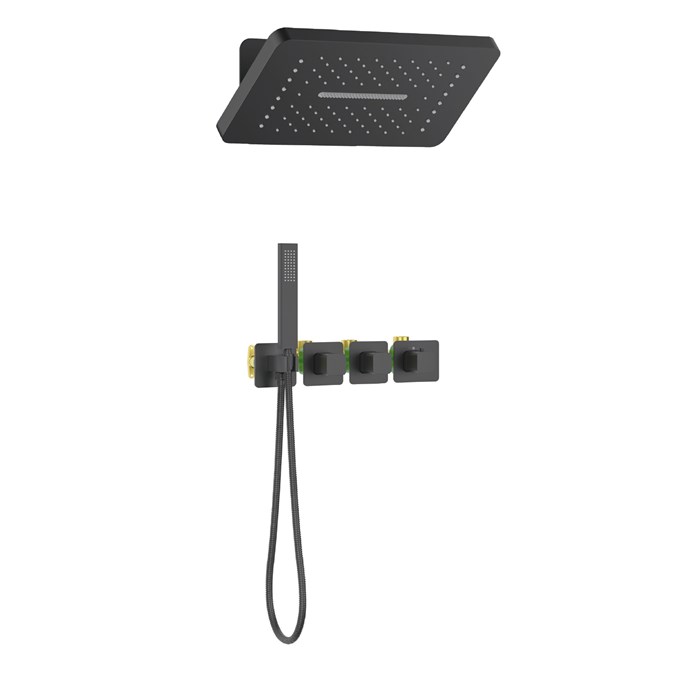 Душевая система встроенная с термостатом Timo Petruma SX-5249/03SM черный SX-5249/03SM - фото 134612