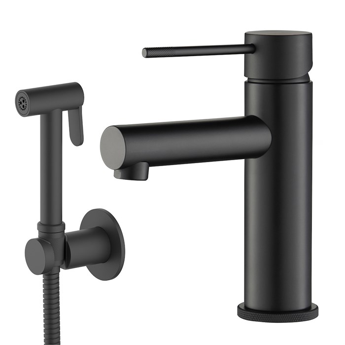 Смеситель для раковины с гигиеническим душем Timo Saona 2360/03G черный 2360/03G - фото 134983