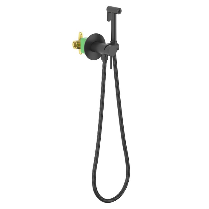 Смеситель встроенный с гигиеническим душем Timo Saona 2338/03SM черный 2338/03SM