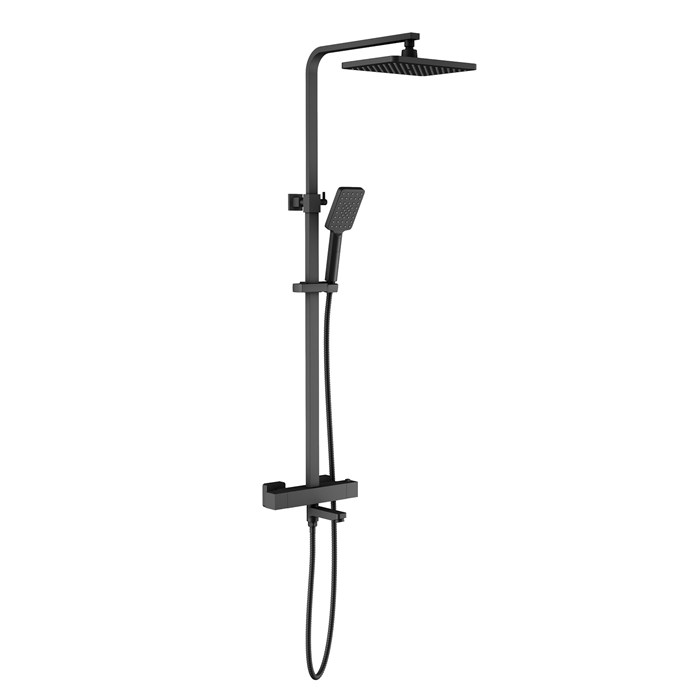 Душевая система с термостатом Timo Tetra-thermo SX-0169/03 черный SX-0169/03 - фото 136888