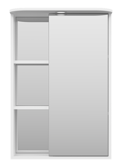 Венера - 55 Зеркало-шкаф прав. со светом белое П-Внр04055-01СвП - фото 13756