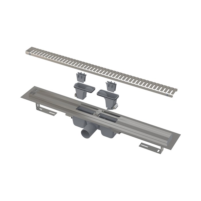 Alcaplast  APZ1SMART-LINE Водоотводящий желоб с перфорированной решеткой 550 мм  APZ1SMART-LINE-550 APZ1SMART-LINE-550 - фото 137894