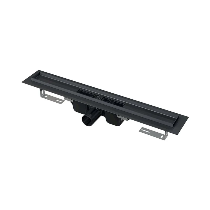 APZ1BLACK-850 Водоотводящий желоб с порогами для перфорированной решетки, черный-мат APZ1BLACK-850