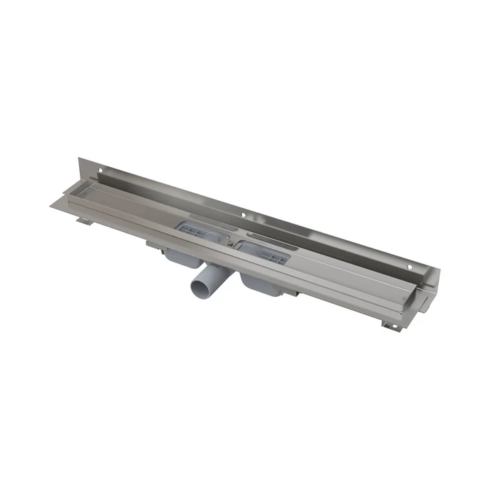 APZ104-550 Flexible Low - Водоотводящий желоб для перфорированной решетки с регулируемым краем к стене (сталь) APZ104-550
