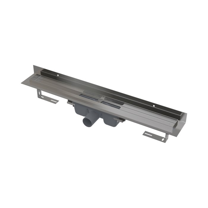 Alcaplast  APZ16 Wall Водоотводящий желоб для перфорированной решетки с фиксированным воротником к стене горизонтальный сток, 550 мм  APZ16-550 APZ16-550 - фото 138673