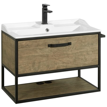 Тумба с раковиной AQUATON Лофт Фабрик 80 + Victoria-N 80 1A2424K7LTDU0 - фото 142459