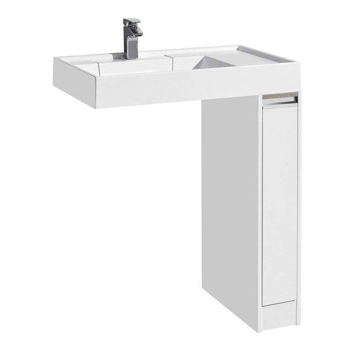 Тумба с раковиной AQUATON Лондри 20 + Рейн 80 1A2361K0LH010 - фото 142529