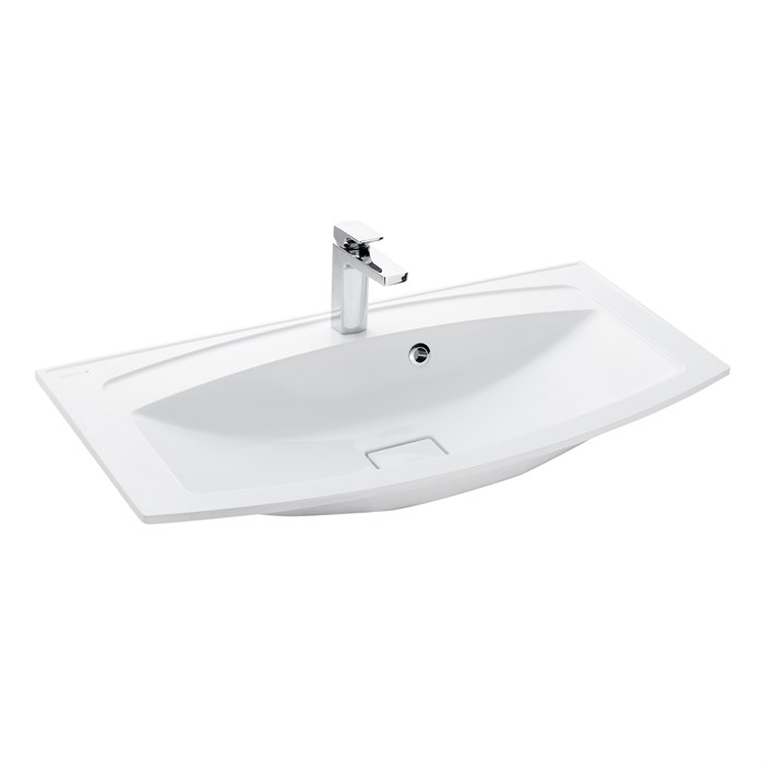 Раковина в ванную из литого мрамора AQUATON Милан М 95 1A70653KML010 - фото 143555
