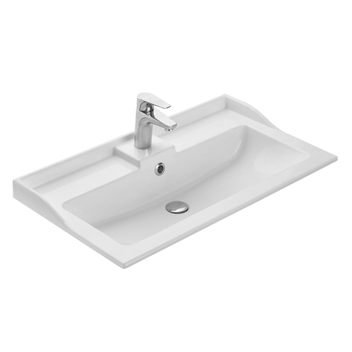 Раковина в ванную из литого мрамора AQUATON Фабиа 80 1A708031FB010 - фото 143592