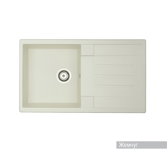 Мойка для кухни Верона 855x500x210 мм, прямоуг. с крылом, жемчуг 1A710032VR240 - фото 145654