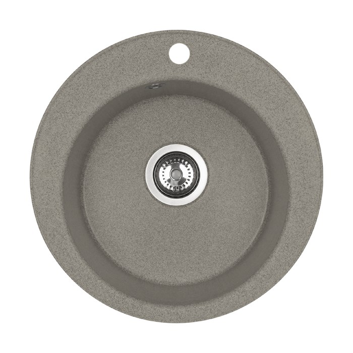 Мойка кухонная ШЕЛЛИ 50, круглая, серый шелк 1A734732SS250 - фото 146061