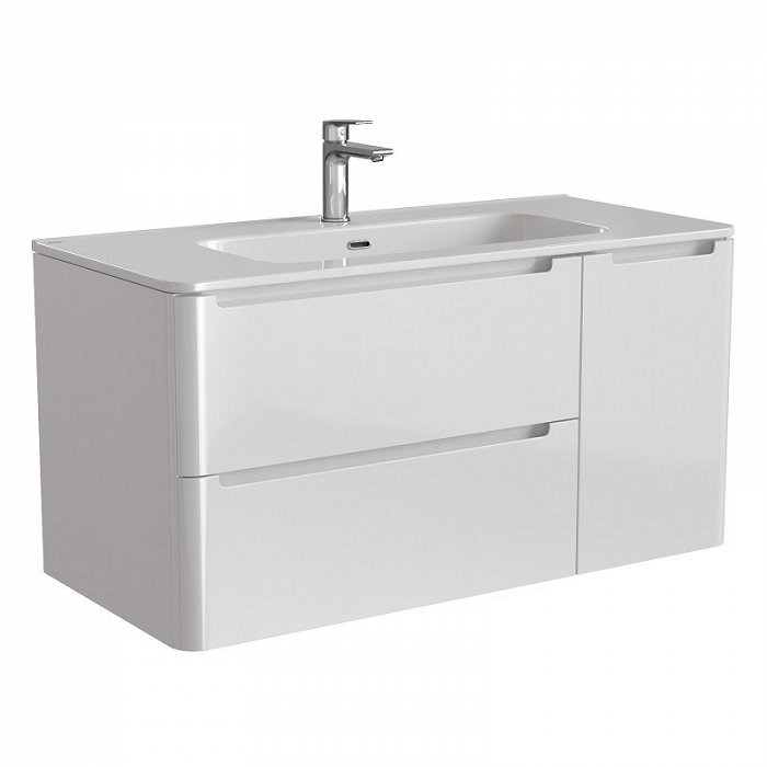 Тумба с раковиной IDDIS Edifice 100 подвесная белая (EDI10W1i95K) EDI10W1i95K - фото 146429