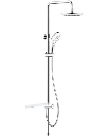 Душевой гарнитур с верхней лейкой белый IDDIS Ray (RAYSW3Fi76) RAYSW3Fi76 - фото 146452