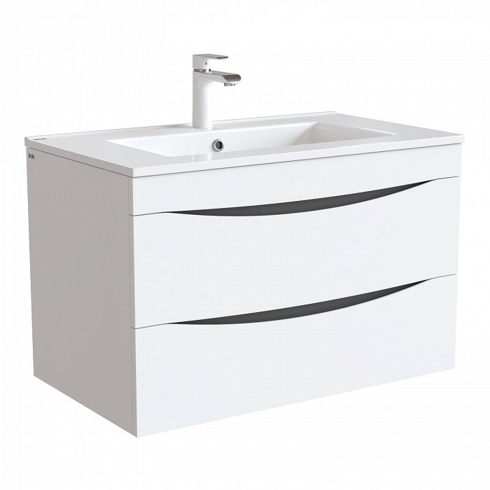 Тумба с раковиной IDDIS Cloud 80 подвесная белая (CLO80W0i95K) CLO80W0i95K - фото 146475