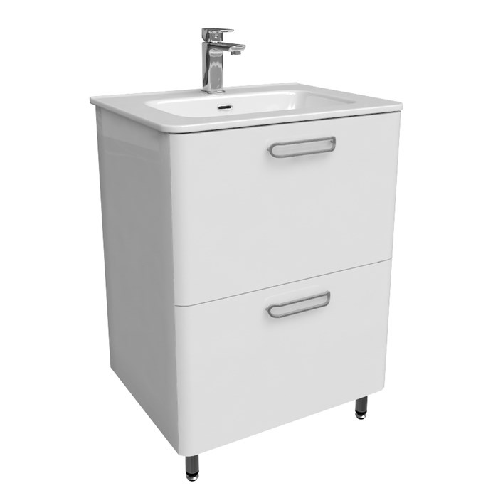 Тумба с раковиной Iddis  Brick белая,  60 см (BRI60WFi95K) BRI60WFi95K - фото 146702