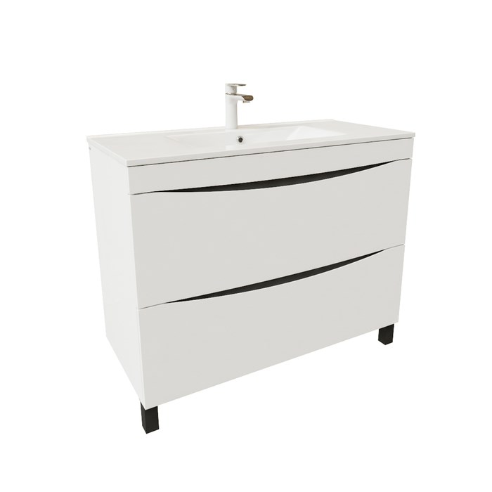 Тумба с раковиной Iddis  Cloud белая,  100 см (CLO10WFi95K) CLO10WFi95K - фото 146703