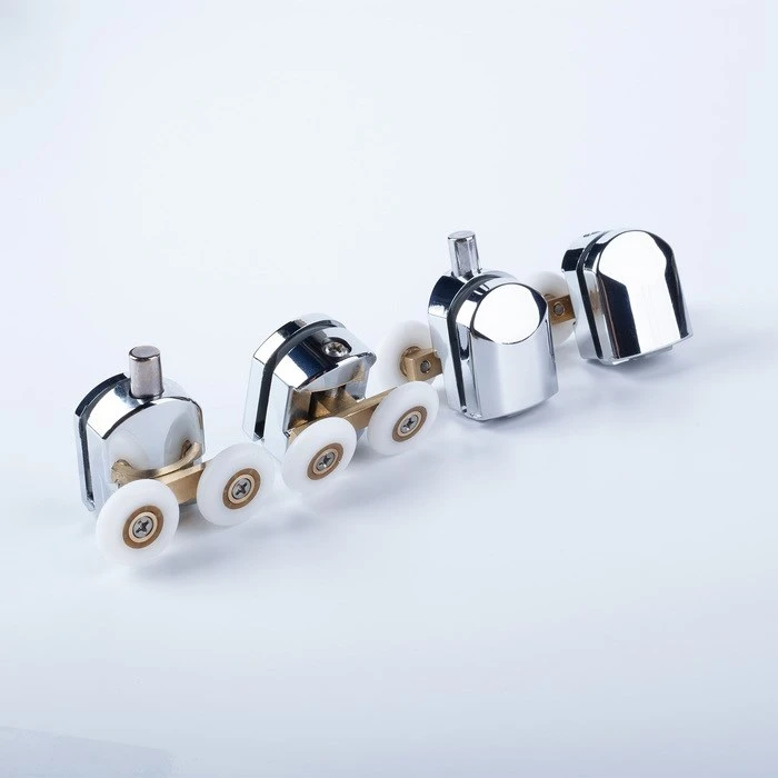 Ролики IDDIS 2 верхних, 2 нижних двойные, D=23 мм хром, стекло 5-6 мм (966D23C6DZ) 966D23C6DZ