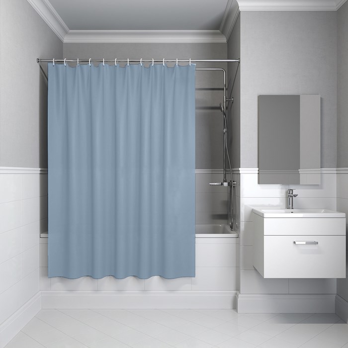 Штора IDDIS для ванной 200x180 см светло-серый PE (P09PE18i11) P09PE18i11 - фото 147019