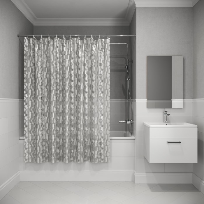 Штора для ванной, 200x180 см, 3D, PEVA, IDDIS Promo (P03PV18i11) P03PV18i11 - фото 147045