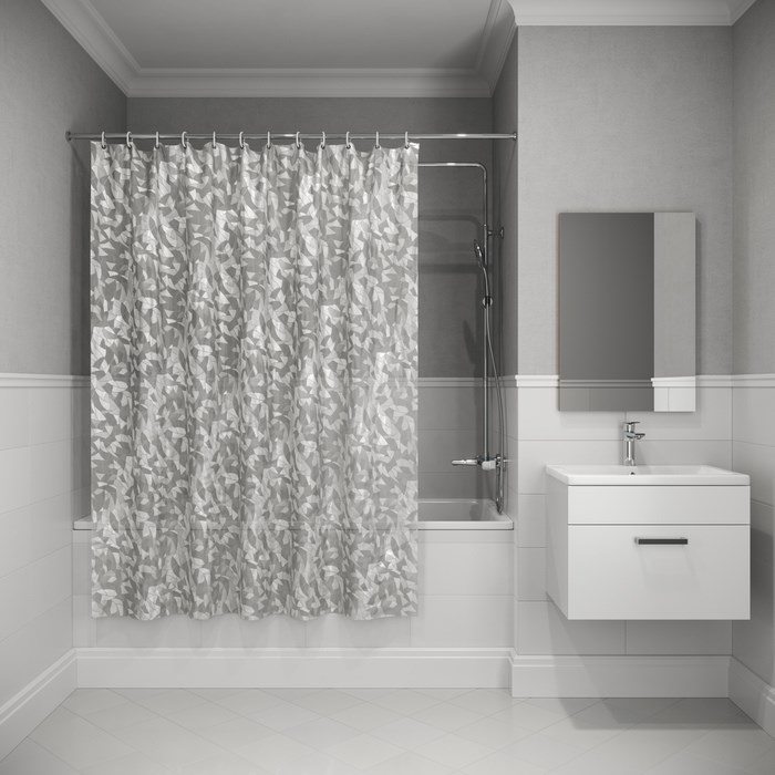 Штора для ванной, 200x180 см, 3D, PEVA, IDDIS Promo (P02PV18i11) P02PV18i11 - фото 147046
