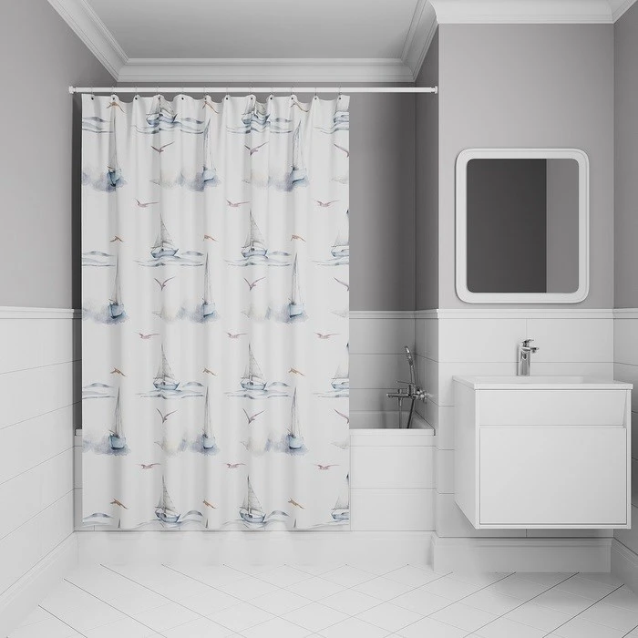 Штора для ванной IDDIS 200x180 см, Полиэстер (BO02P18i11) BO02P18i11