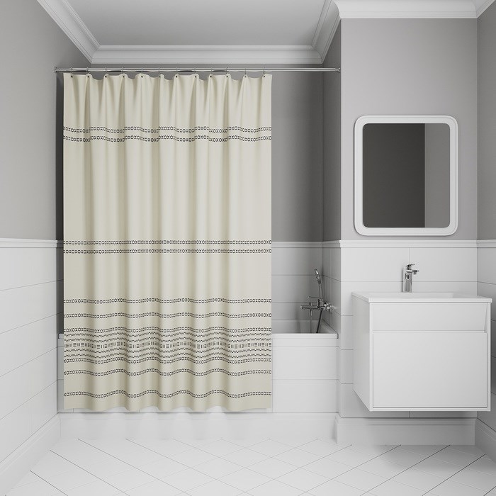 Штора для ванной IDDIS Base 200x240 см, Полиэстер (BD01P24i11) BD01P24i11 - фото 147199