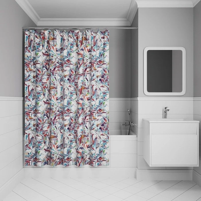Штора для ванной IDDIS Base 200x180 см, Полиэстер (BX05P18i11) BX05P18i11