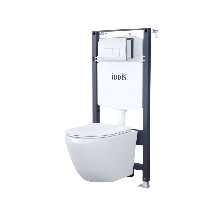 Комплект 3в1: подвесной унитаз, инсталляция и клавиша смыва IDDIS Basic (BASB010i73) BASB010i73 - фото 147236