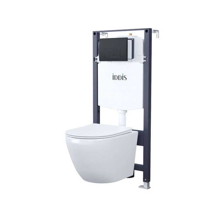 Комплект 3в1: подвесной унитаз, инсталляция и клавиша смыва IDDIS (BASBQ02i73) BASBQ02i73