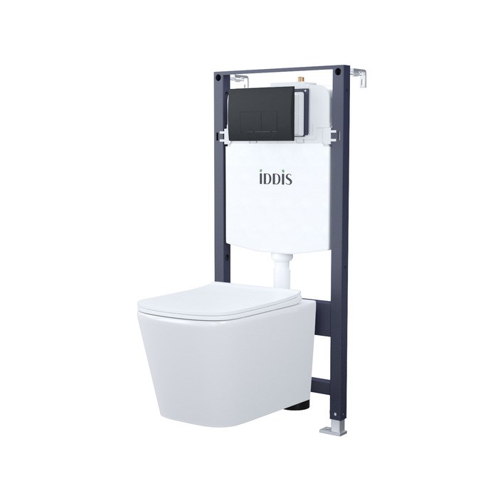 Комплект 3в1: подвесной унитаз, инсталляция и клавиша смыва IDDIS (BASBI02i73) BASBI02i73 - фото 147303