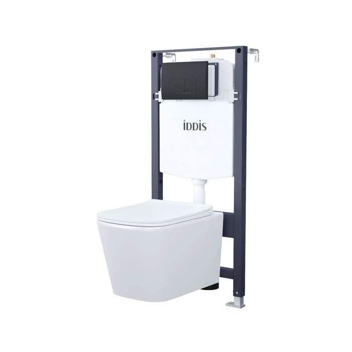 Комплект 3в1: подвесной унитаз, инсталляция и клавиша смыва IDDIS (BASBI02i73) BASBI02i73