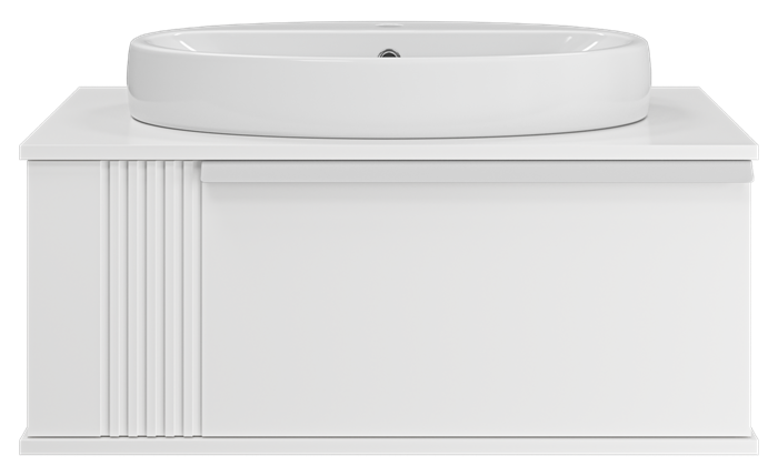 Тумба под раковину Brevita Savoy 80 подвесная (белая) SAV-09080-0101Я - фото 147875