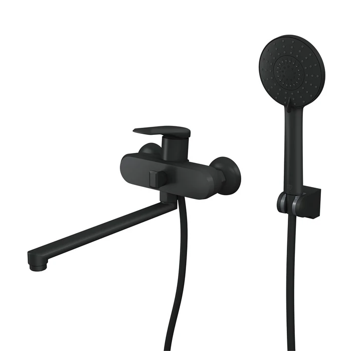 Смеситель для ванны с длинным поворотным изливом RUSH Nevis (NE1735-51Black) NE1735-51Black