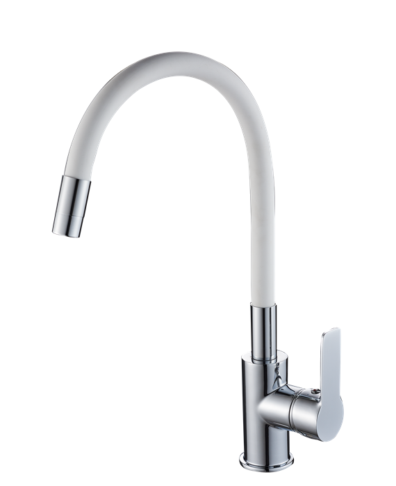 Смеситель для кухонной мойки с гибким изливом RUSH Siple (SI7335-60White) SI7335-60White - фото 148110