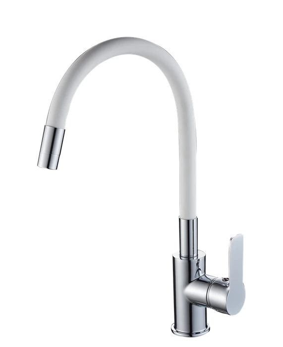 Смеситель для кухонной мойки с гибким изливом RUSH Siple (SI7335-60White) SI7335-60White