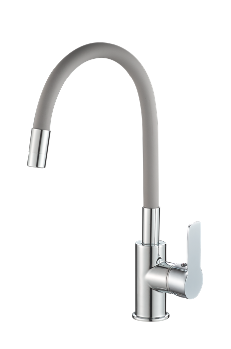 Смеситель для кухонной мойки с гибким изливом RUSH Siple (SI7335-60Grey) SI7335-60Grey - фото 148111