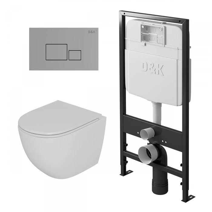 Комплект DK DS1391606 унитаз DT1396016, инсталляция DI8055119, клавиша смыва DB1519001 DS1391606