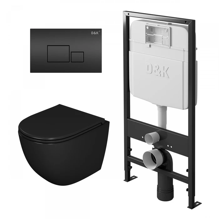 Комплект DK DS1392502 унитаз DT1396025, инсталляция DI8055119, клавиша смыва DB1519025 DS1392502