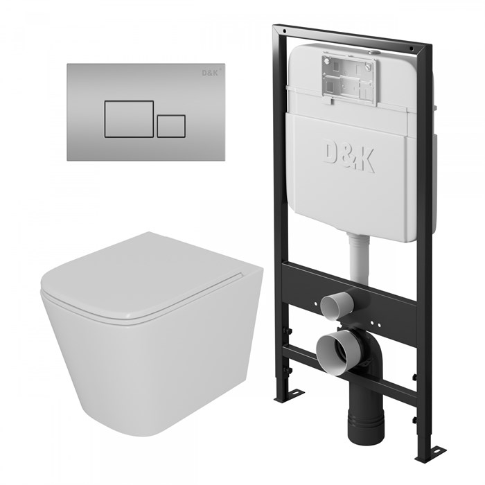 Комплект DK DS1511604 унитаз DT1516016, инсталляция DI8055119, клавиша смыва DB1519002 DS1511604 - фото 148157