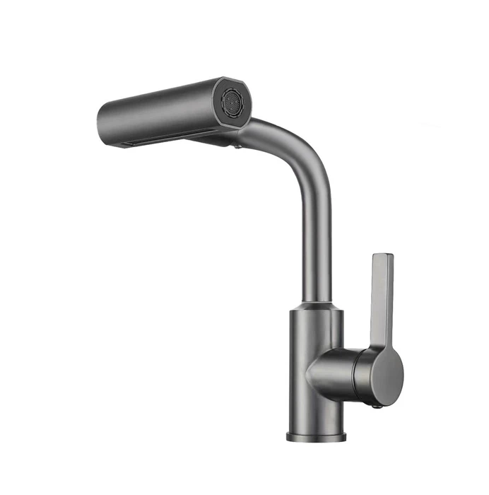 Смеситель для кухни с поворотной лейкой RUSH Tinos (TI3732-17Grey) TI3732-17Grey