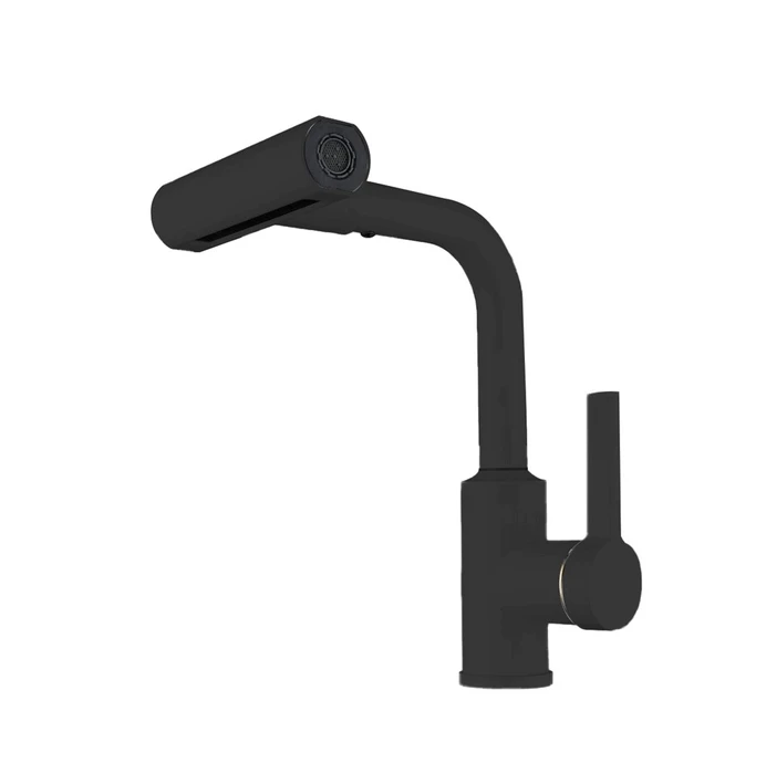 Смеситель для кухни с поворотной лейкой RUSH Tinos (TI3732-17Black) TI3732-17Black