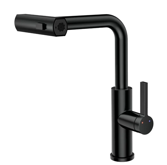 Смеситель для кухни с выдвижной лейкой RUSH Tinos (TI3732-18Black) TI3732-18Black