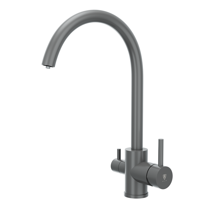 Смеситель для кухонной мойки с фильтром RUSH графит (SUS9035-37Grey) SUS9035-37Grey - фото 148416