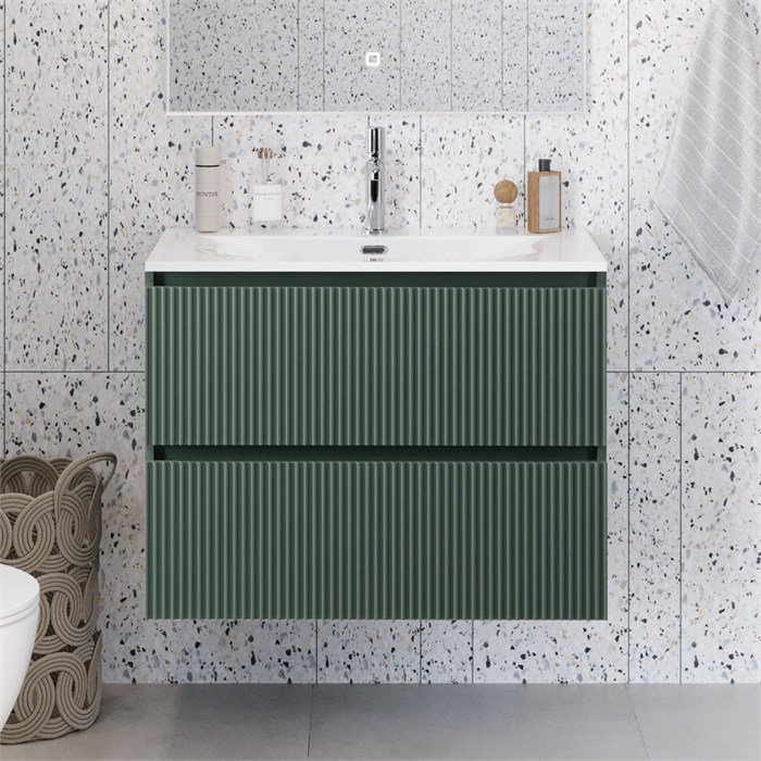 Тумба с раковиной подвесная BelBagno UNO-MINI-700-2C-SO-VO Еловый матовый, раковина белая BB-8099-3-70 12902 - фото 150169